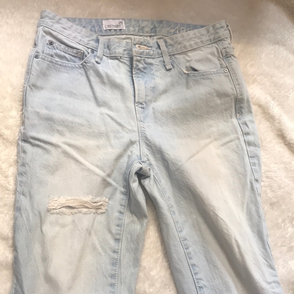 GAP real straight jeans